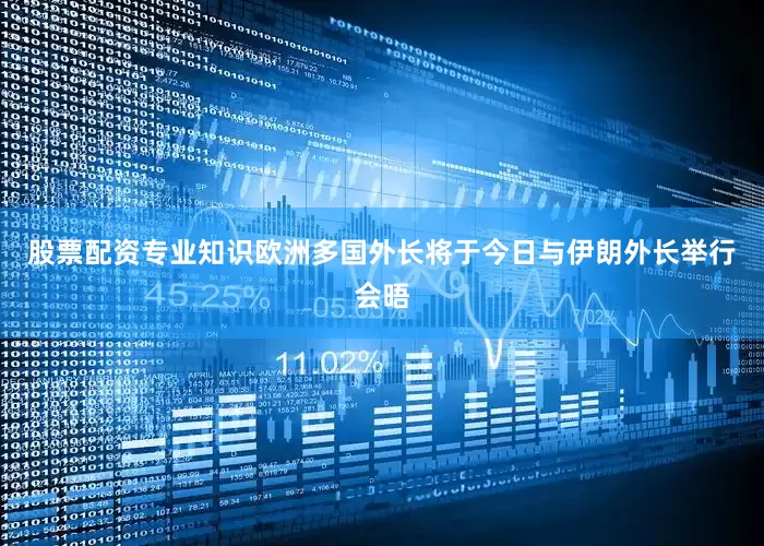 股票配资专业知识欧洲多国外长将于今日与伊朗外长举行会晤