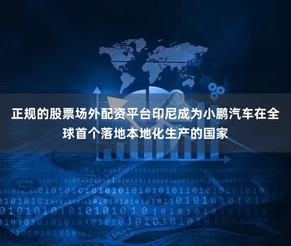 正规的股票场外配资平台印尼成为小鹏汽车在全球首个落地本地化生产的国家